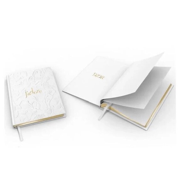 Dior J’adore Notebook,White & Gold Beauty Floral Design,Hard Cover Journal - NEW - Picture 1 of 10